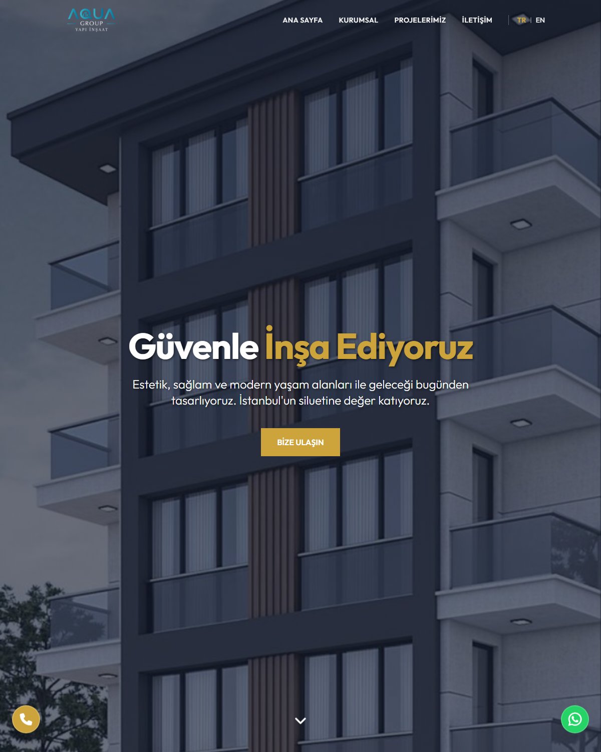 Aqua Yapı İnşaat — Kurumsal Web Sitesi