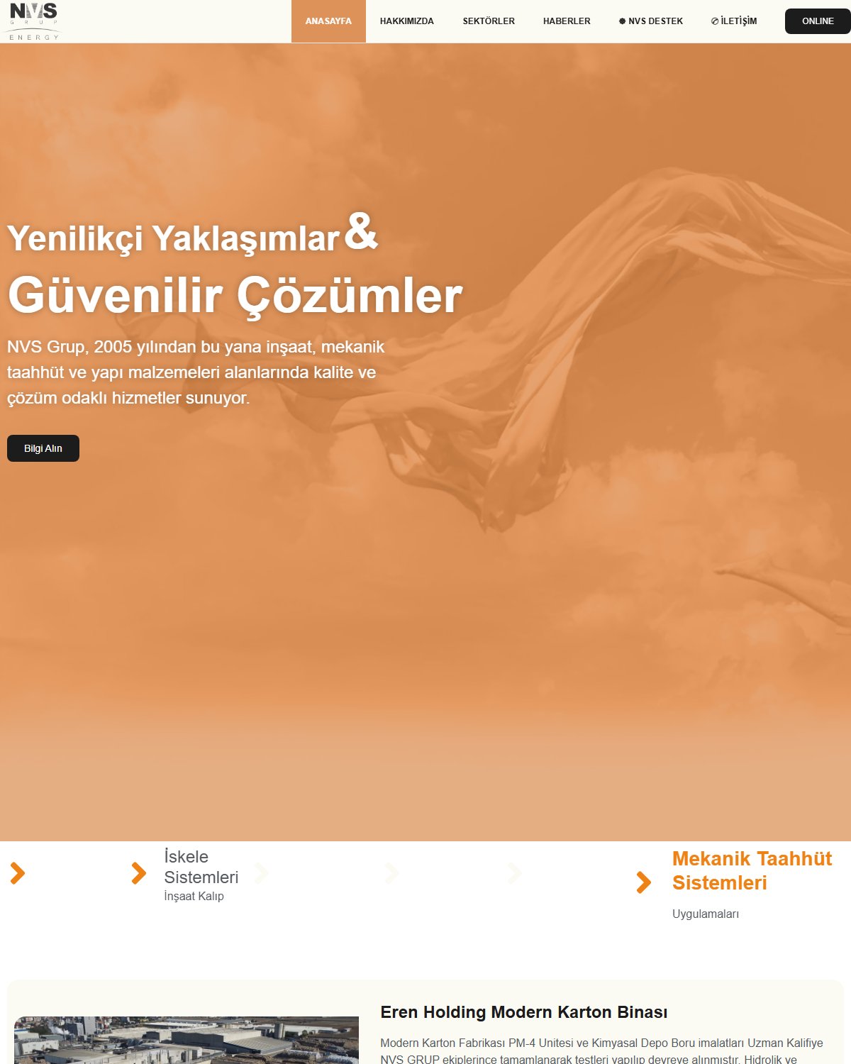 NVS Grup — Kurumsal Web Sitesi