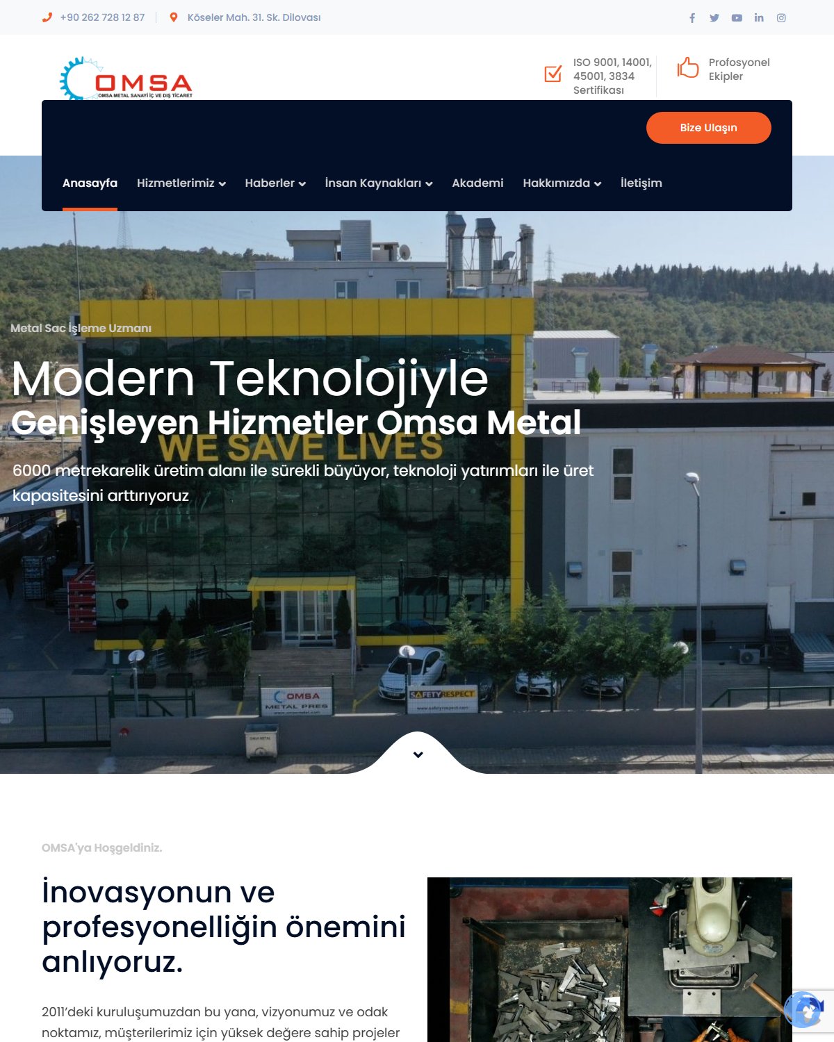 OMSA Metal — Web & Bilişim Danışmanlığı